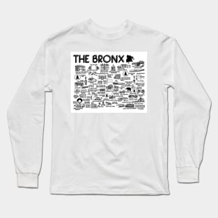 The Bronx Map Art Long Sleeve T-Shirt